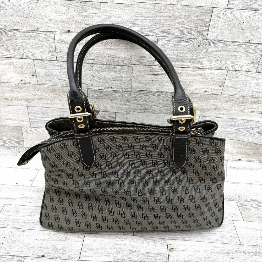 Dooney & Bourke Women's Black Gray Monogram Shoulder Bag